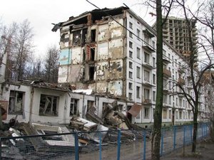 Снос старых зданий в Москва-Сити